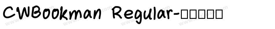 CWBookman Regular字体转换